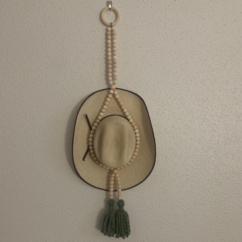 Beaded hat hanger